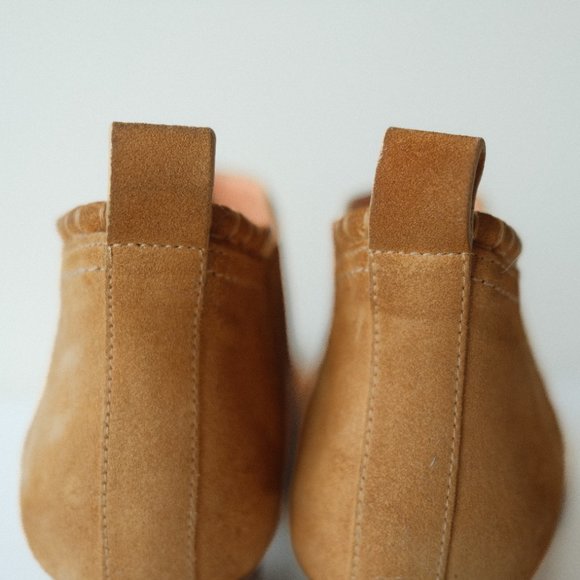 alexander wang 'kori' cutout metal heel chelsea booties in camel brown suede - Picture 6 of 12